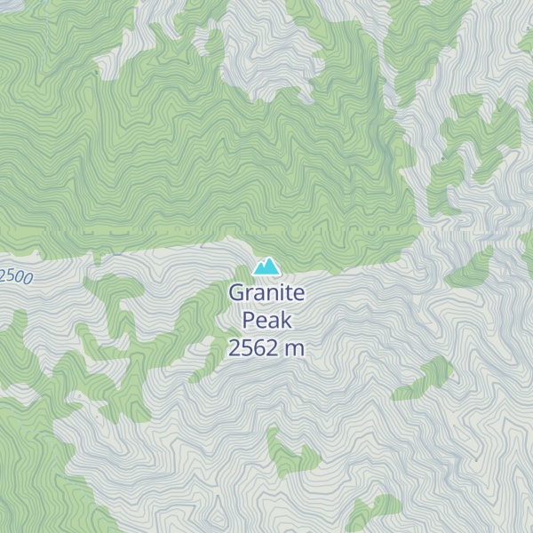 Map of Granite Peak
