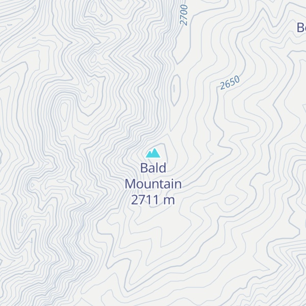 Map of Bald Mountain
