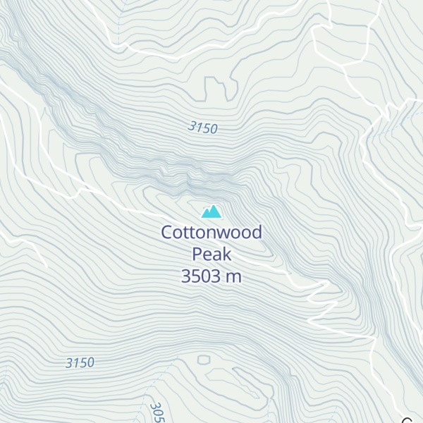 Map of Cottonwood Peak