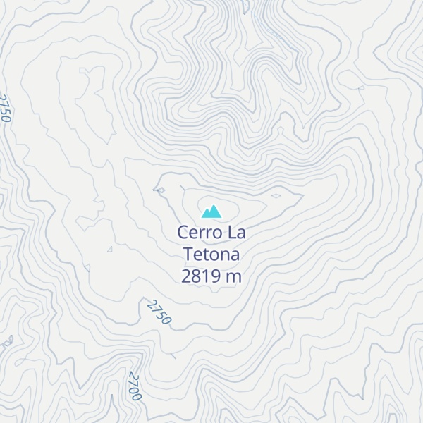 Map of Cerro La Tetona