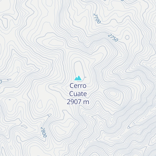Map of Cerro Cuate