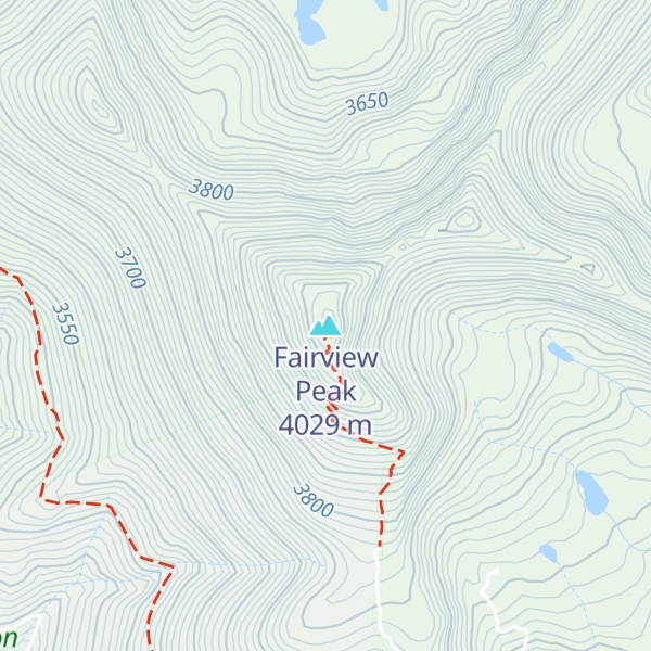 Map of Fairview Peak