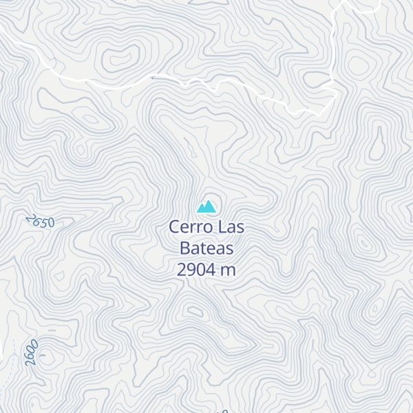 Map of Cerro Las Bateas