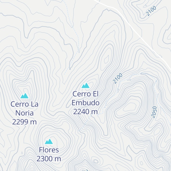Map of Cerro El Embudo