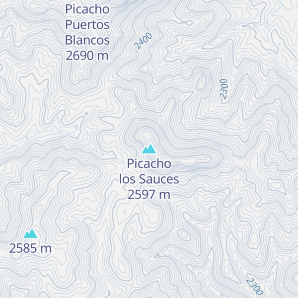 Map of Picacho los Sauces