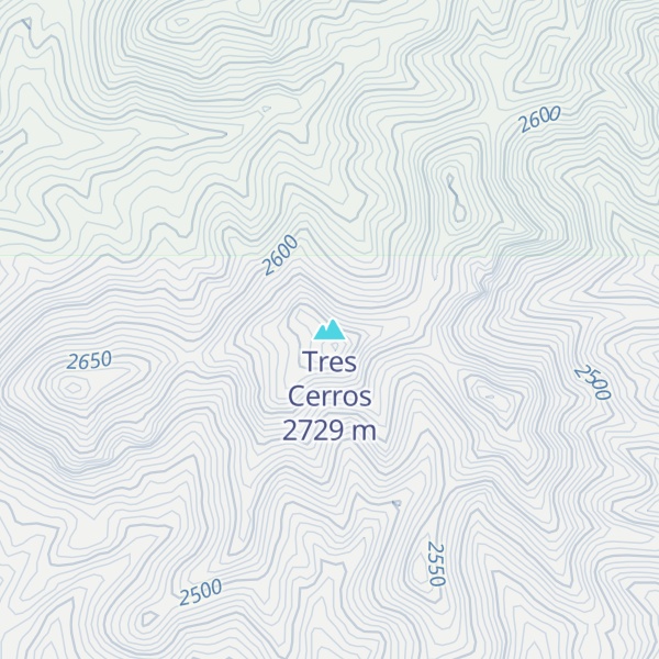 Map of Tres Cerros