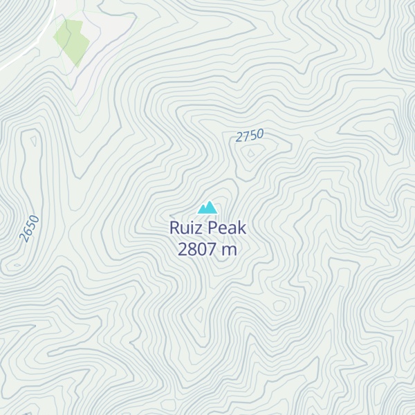 Map of Ruiz Peak