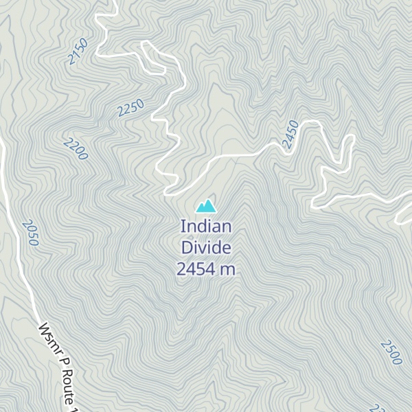 Map of Indian Divide
