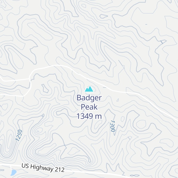 Map of Badger Peak