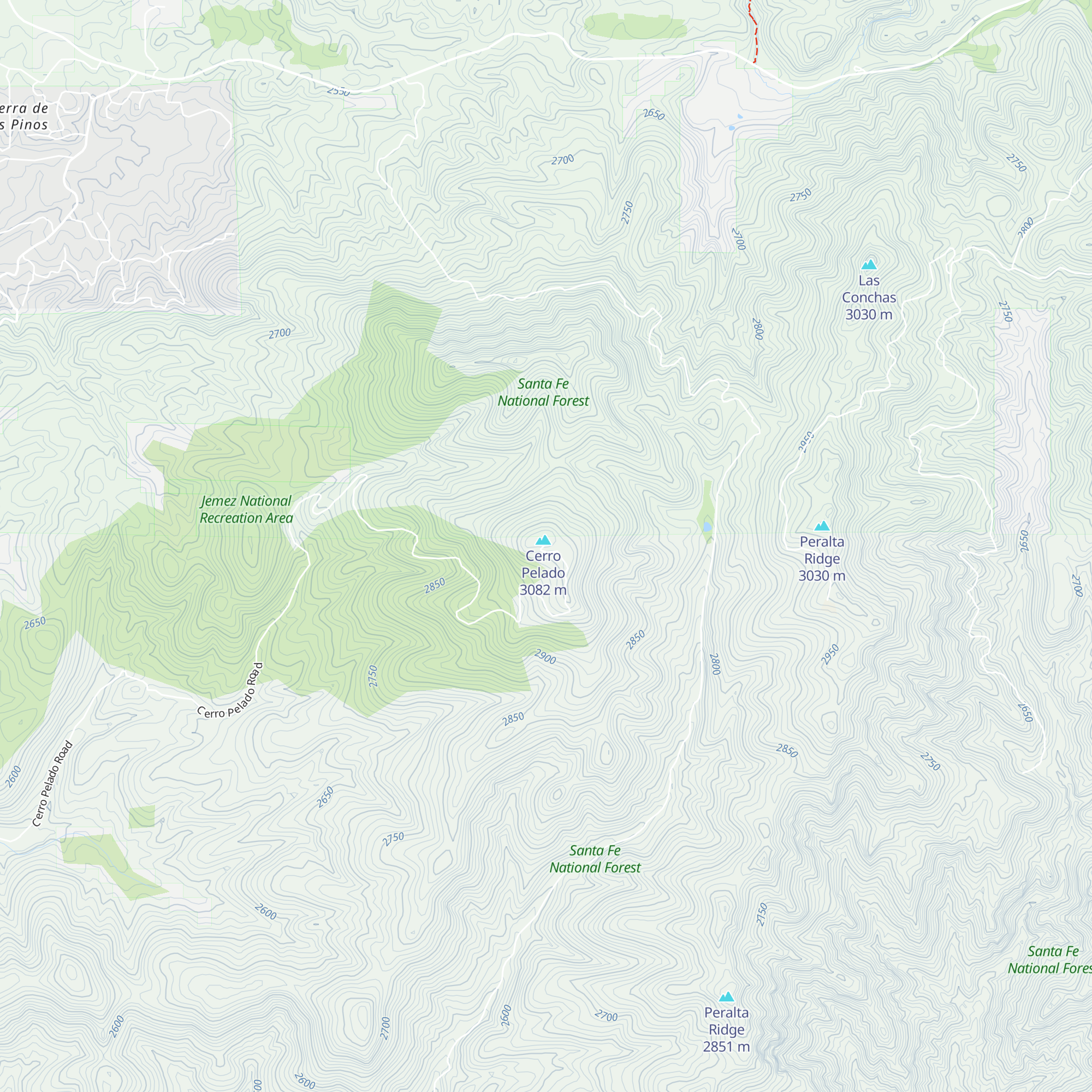 Cerro Pelado Lookout map