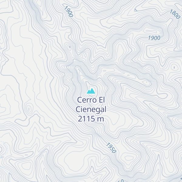 Map of Cerro El Cienegal