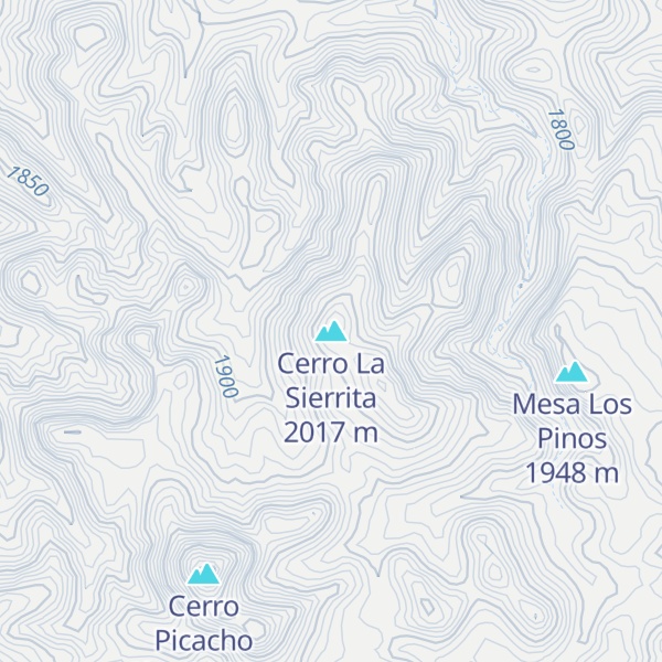 Map of Cerro La Sierrita