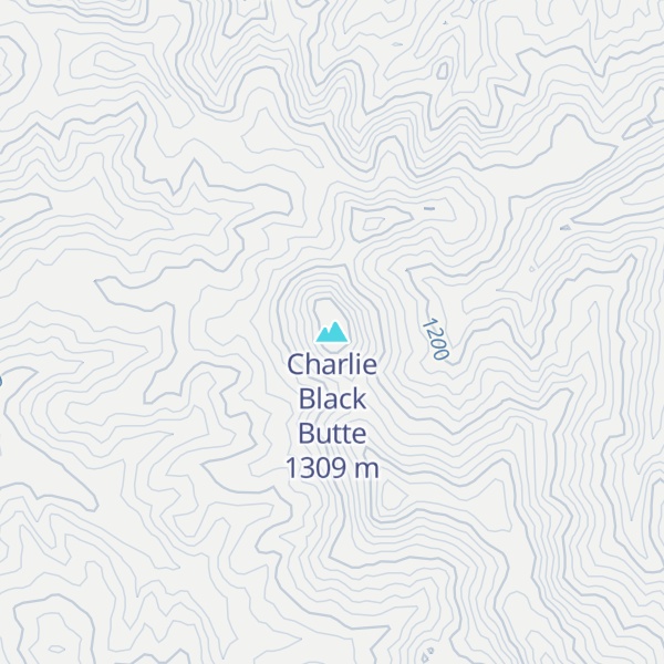 Map of Charlie Black Butte