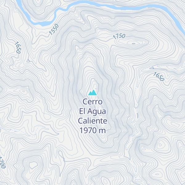 Map of Cerro El Agua Caliente