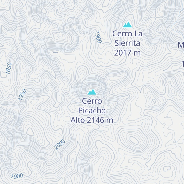 Map of Cerro Picacho Alto