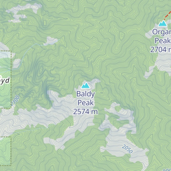 Map of Baldy Peak