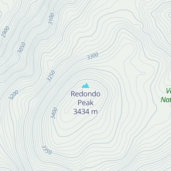 Map of Redondo Peak