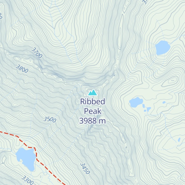 Map of Ribbed Peak