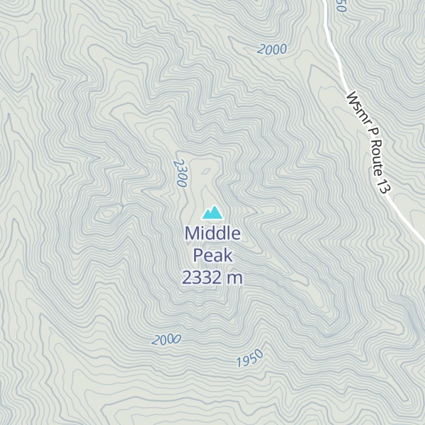 Map of Middle Peak