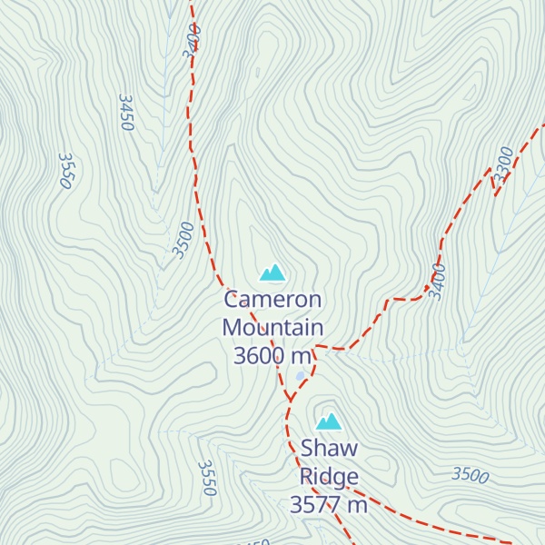 Map of Cameron Mountain