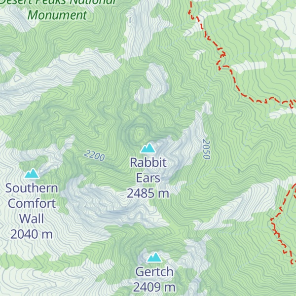 Map of Rabbit Ears