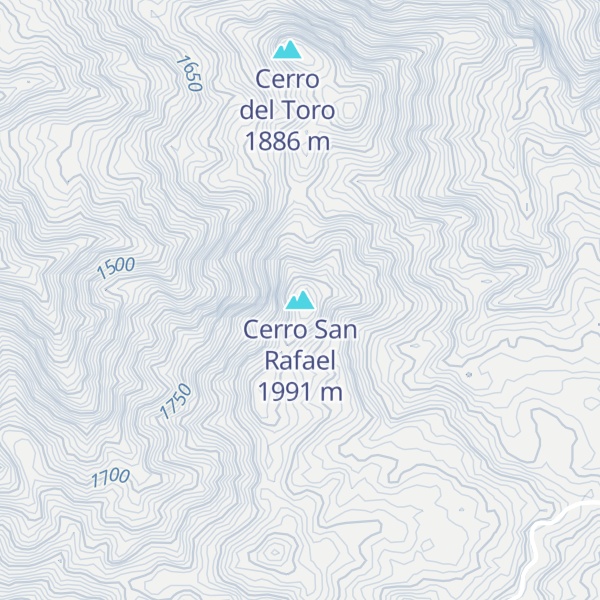 Map of Cerro San Rafael