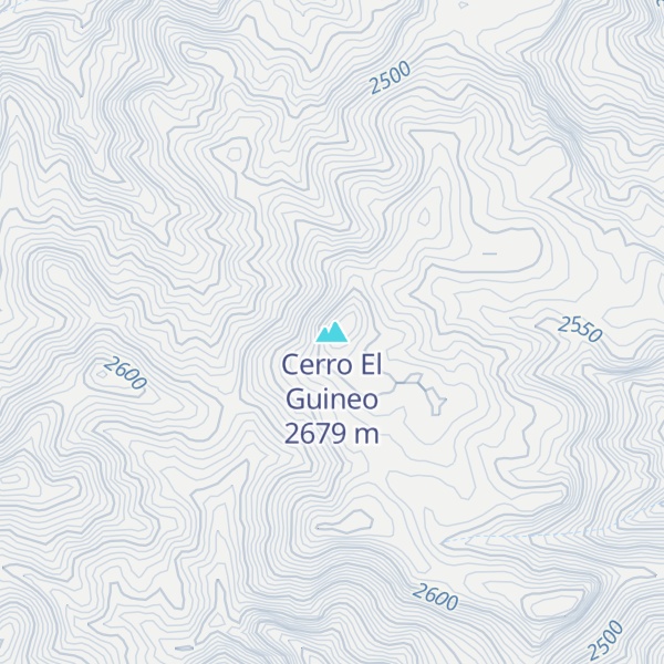 Map of Cerro El Guineo