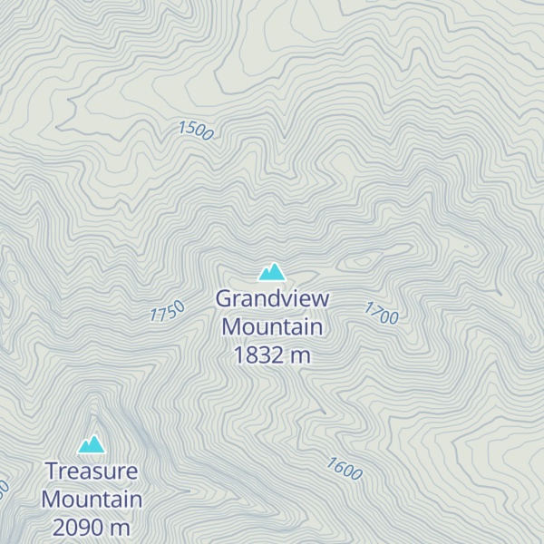 Map of Grandview Mountain