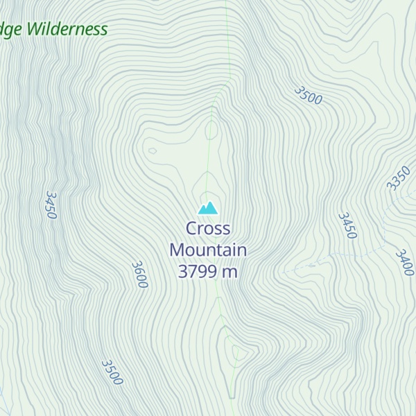 Map of Cross Mountain