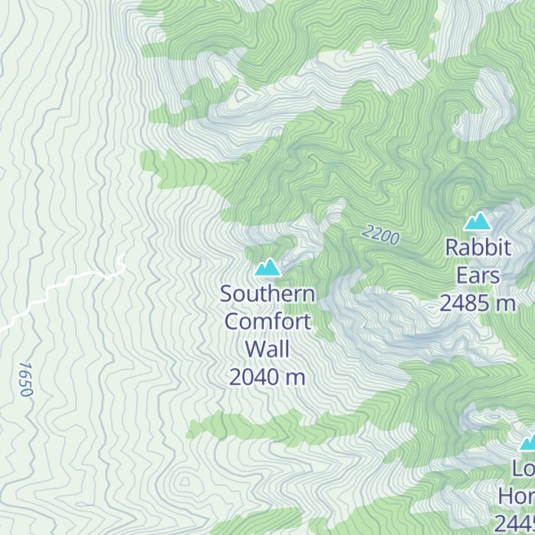 Map of Southern Comfort Wall