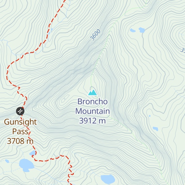 Map of Broncho Mountain