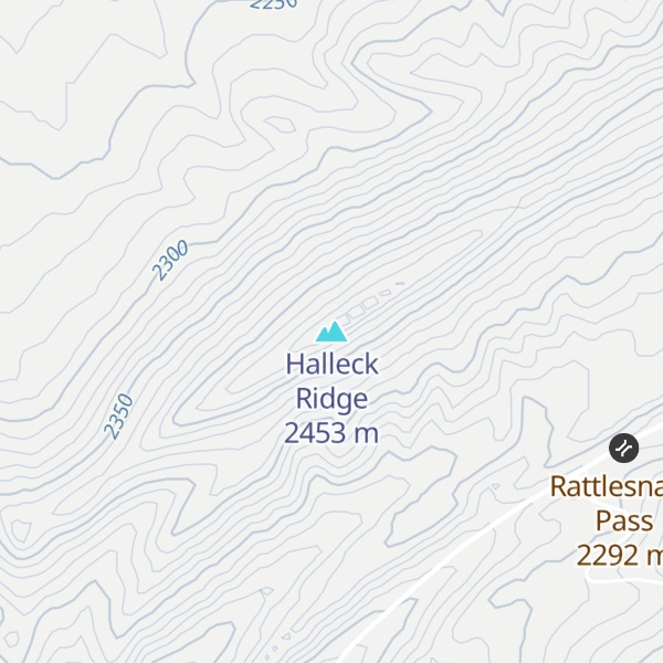 Map of Halleck Ridge