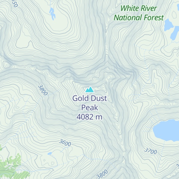 Map of Gold Dust Peak