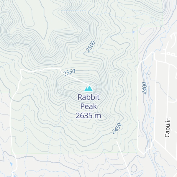 Map of Rabbit Peak