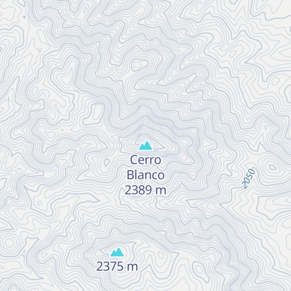 Map of Cerro Blanco