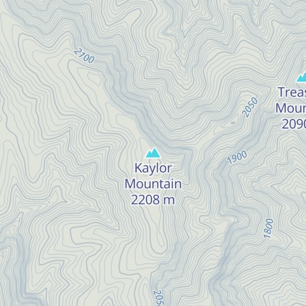 Map of Kaylor Mountain