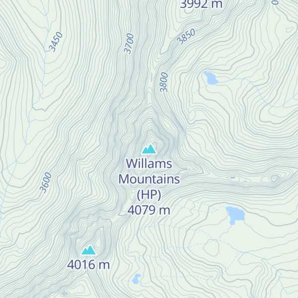 Map of Willams Mountains (HP)