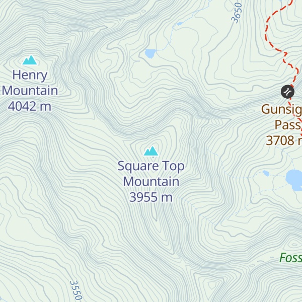Map of Square Top Mountain