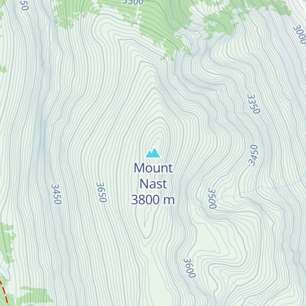 Map of Mount Nast