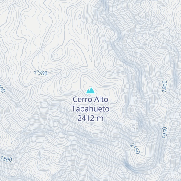 Map of Cerro Alto Tabahueto