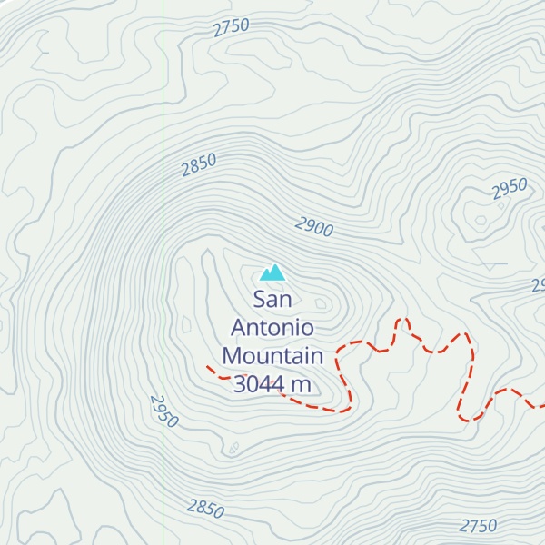 Map of San Antonio Mountain