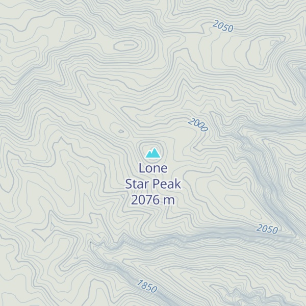 Map of Lone Star Peak