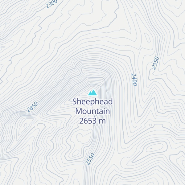 Map of Sheephead Mountain