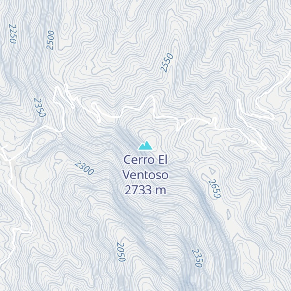 Map of Cerro El Ventoso