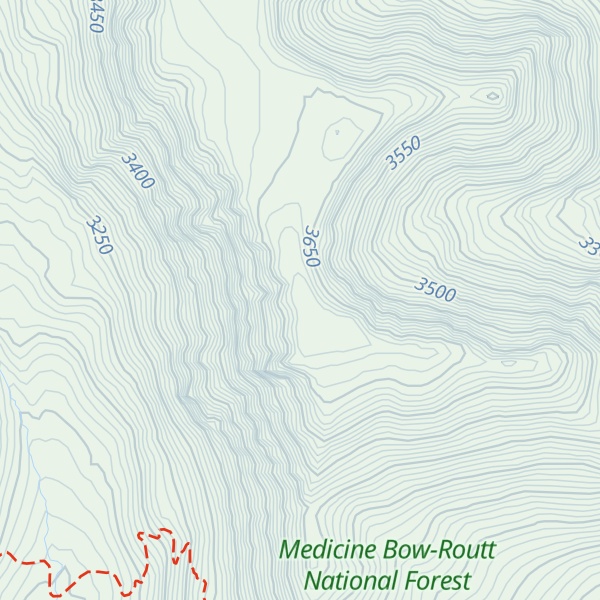 Map of Flattop Mountain