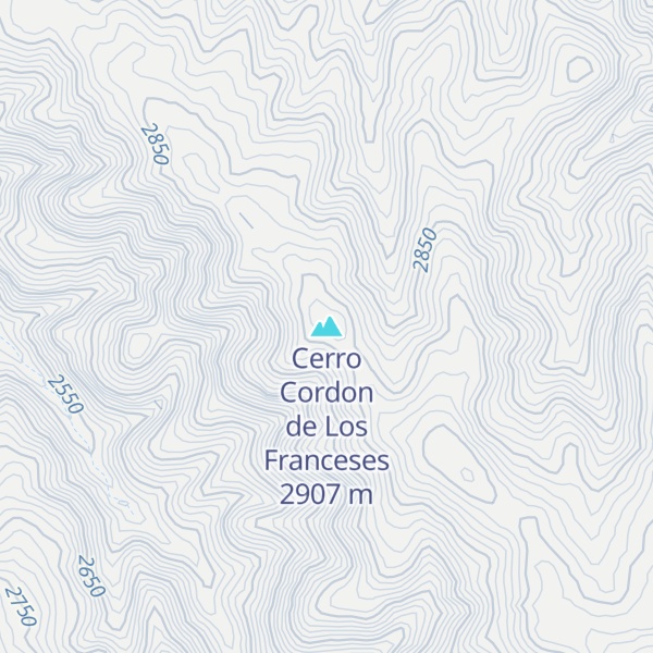 Map of Cerro Cordon de Los Franceses