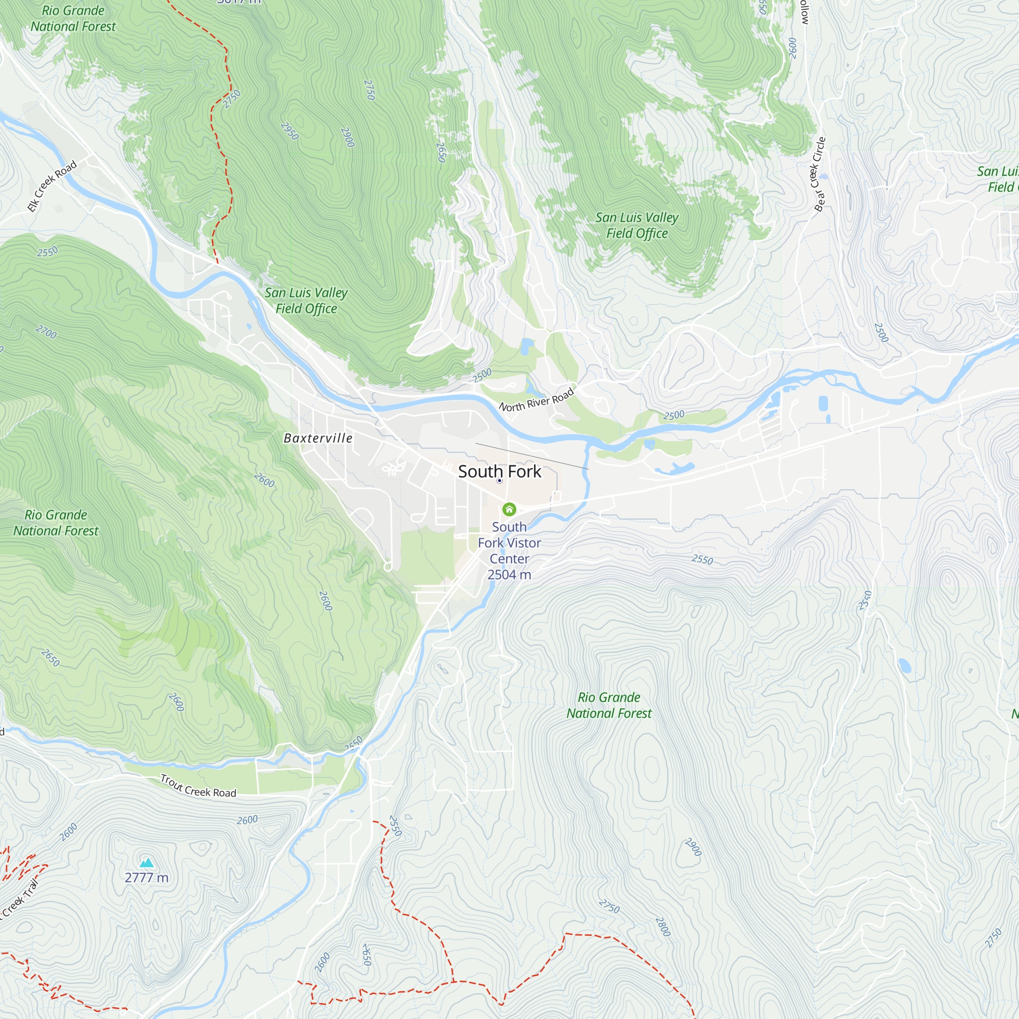 South Fork Vistor Center map