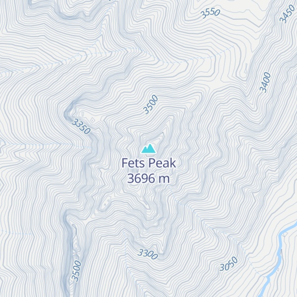 Map of Fets Peak