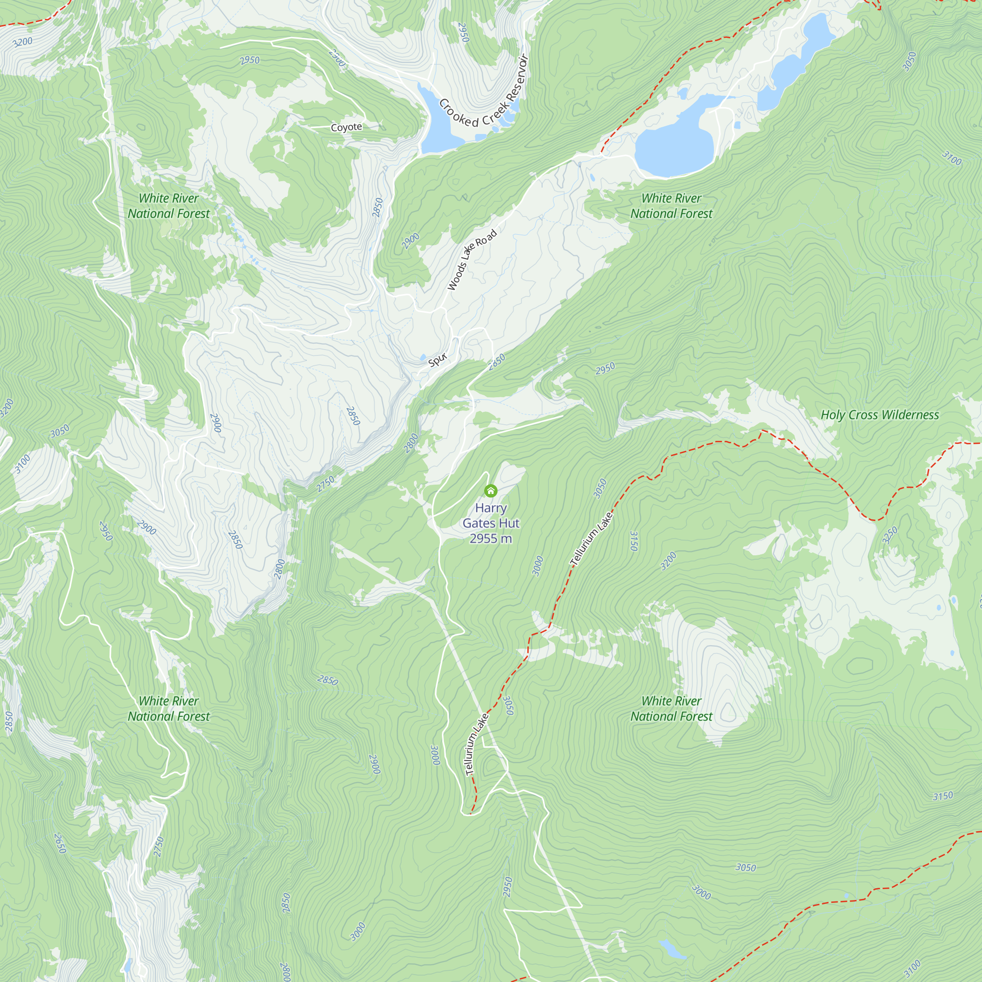 Harry Gates Hut map