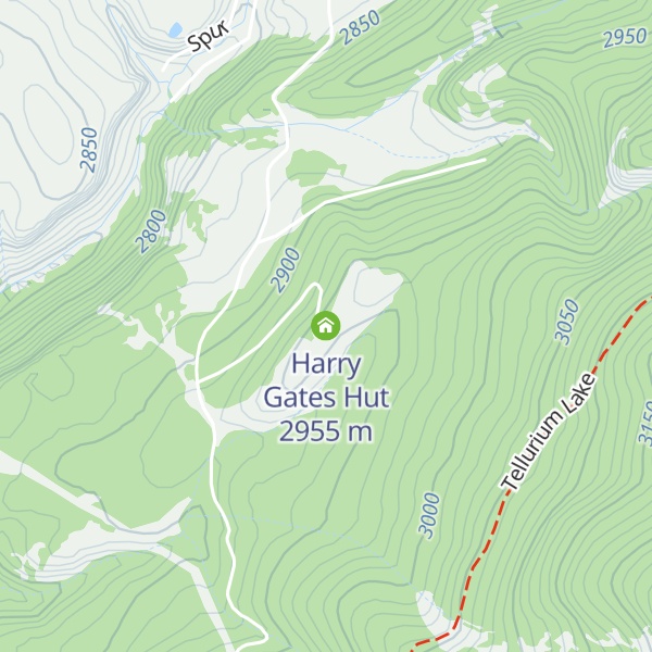 Map of Harry Gates Hut